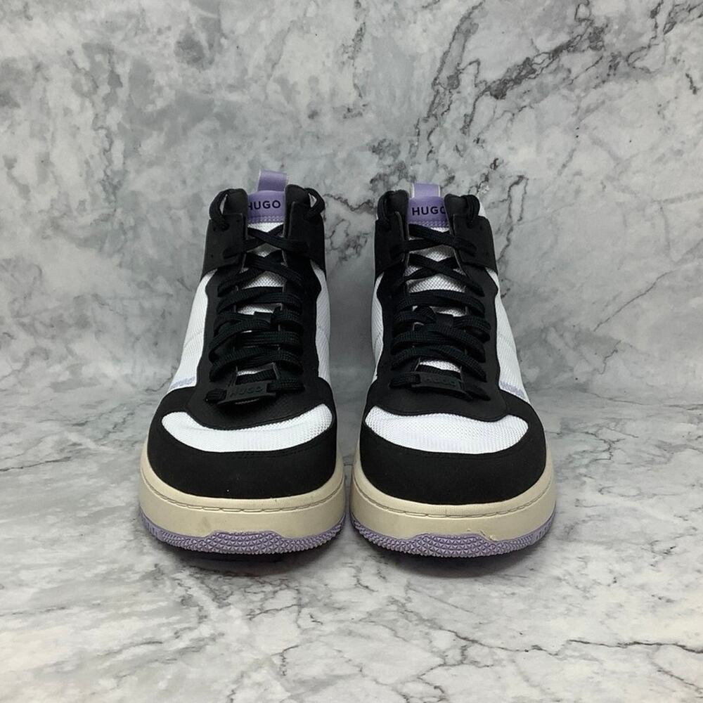 Hugo Men's Size 11 Kilian Hito Pume Mid Trainers Black White Sneakers Shoes B2-2 - Picture 2 of 9